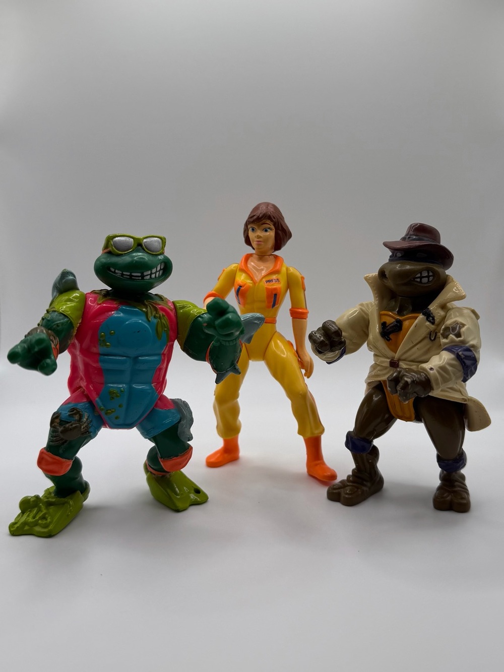 TMNT Vintage Figure Lot Michelangelo April O’Neil Splinter Playmates 1988